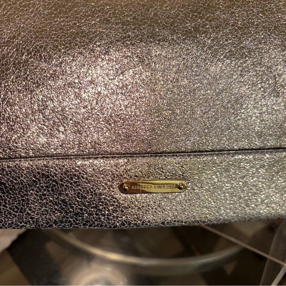 Rebecca Minkoff- Metallic Silver Envelope Clutch - Picture 3 of 4